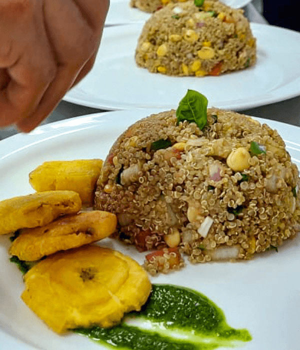 Close up of ecuadorian dish